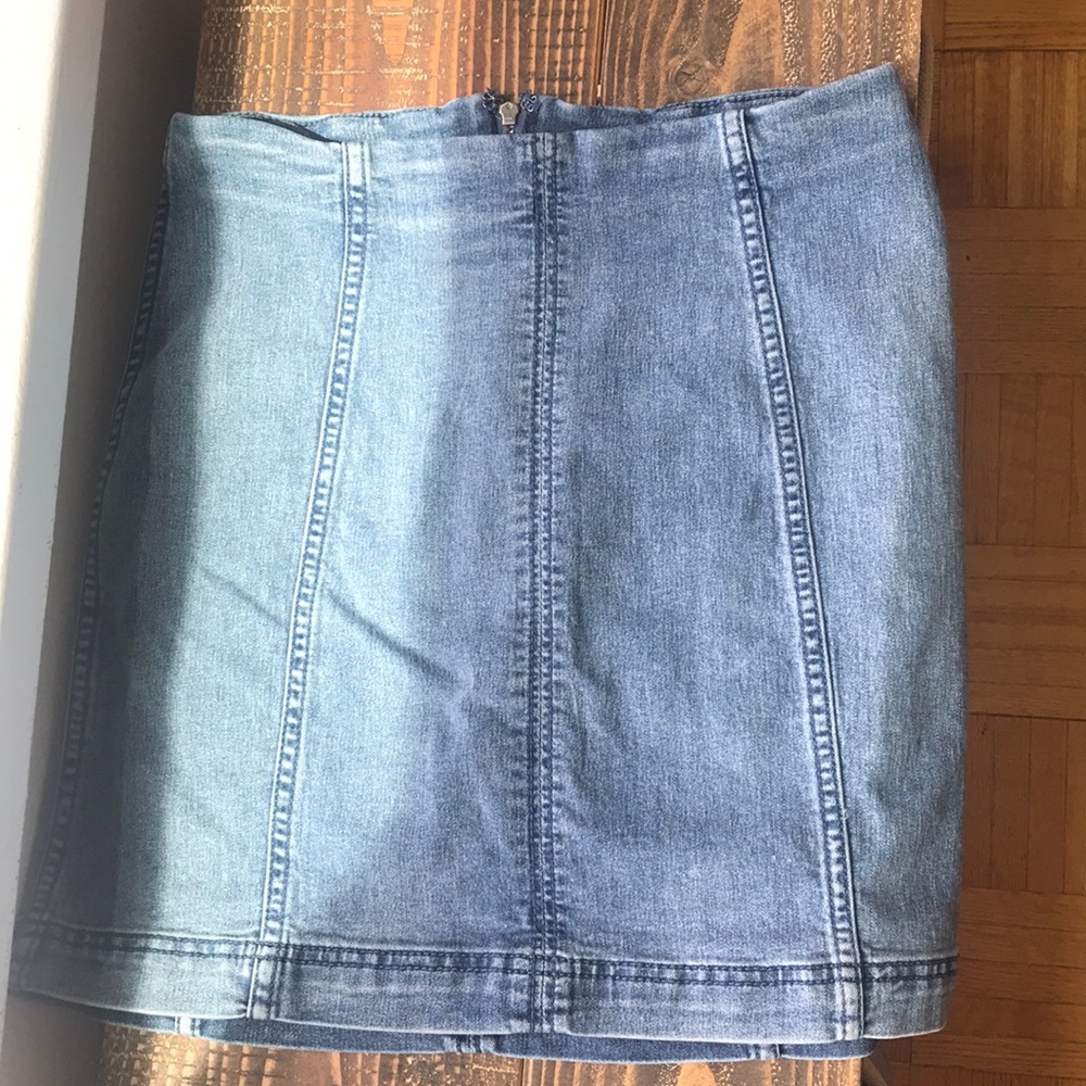 Free People High Waisted Demin Skirt